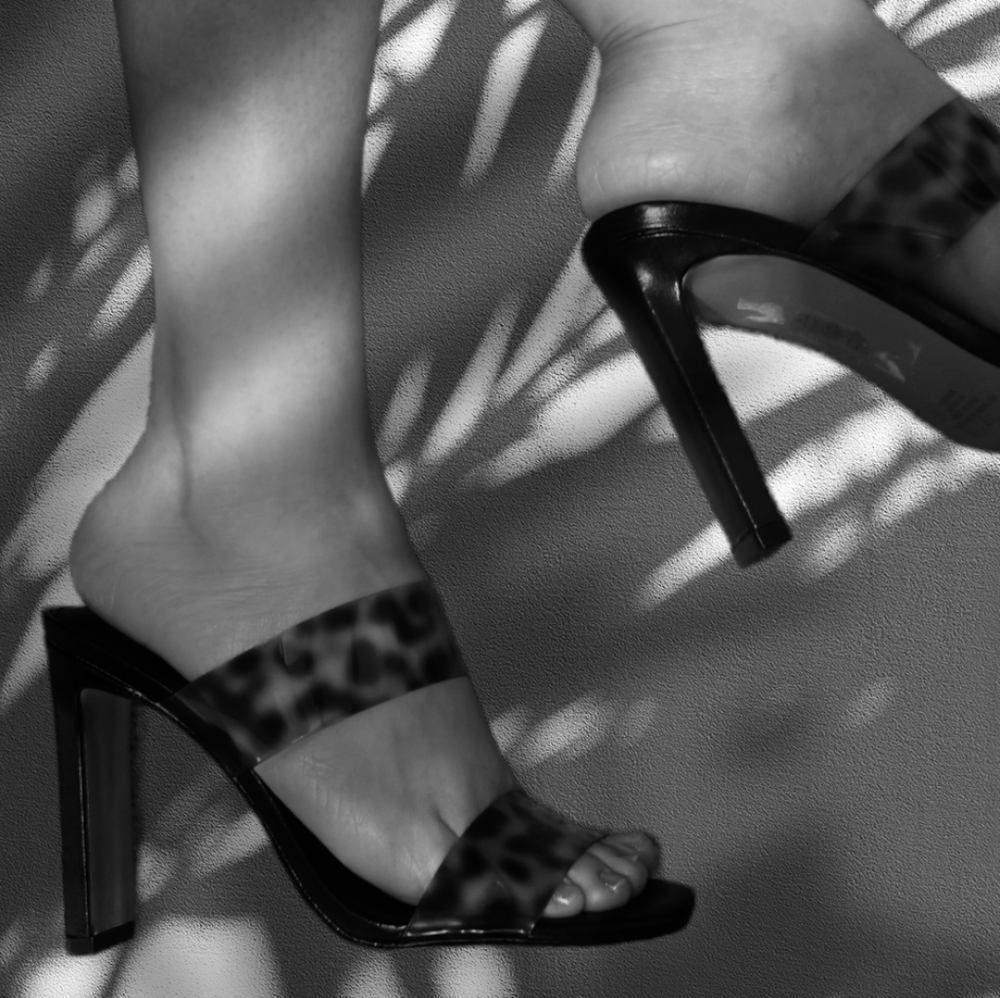 COPY - EXPRESS nwt Vinyl Square Toe High Heels sz 7